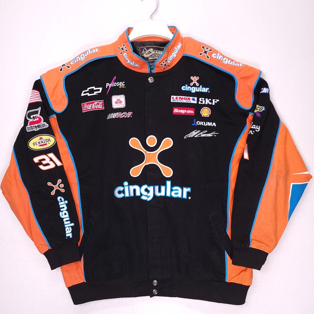 Chase Authentics Jeff Burton 31 Cingular Wireless NASCAR Racing Jacket XXXL